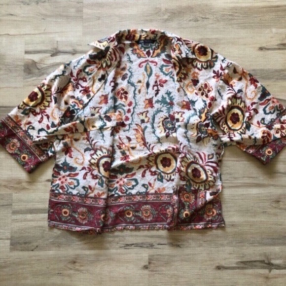 Zara Multicolor Bohemian Wrap Blouse - Picture 12 of 12